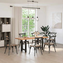 spisebordsben sort 2 stk. 60 x (72-73) cm stål