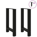 spisebordsben sort 2 stk. 60 x (72-73) cm stål