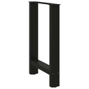 spisebordsben sort 2 stk. 60 x (72-73) cm stål