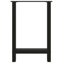 spisebordsben sort 2 stk. 60 x (72-73) cm stål