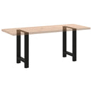 spisebordsben sort 2 stk. 60 x (72-73) cm stål