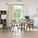 spisebordsben hvide 2 stk. 60x(72-73) cm stål
