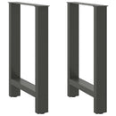 spisebordsben antracit 2 stk. 60 x (72-73) cm stål