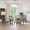 spisebordsben antracit 2 stk. 60 x (72-73) cm stål