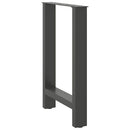 spisebordsben antracit 2 stk. 60 x (72-73) cm stål
