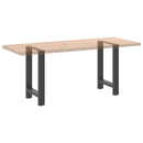 spisebordsben antracit 2 stk. 60 x (72-73) cm stål