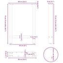 spisebordsben antracit 2 stk. 60 x (72-73) cm stål
