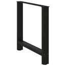 spisebordsben sort 2 stk. 70x(72-73) cm stål