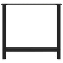 spisebordsben sort 2 stk. 70x(72-73) cm stål