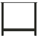 spisebordsben sort 2 stk. 70x(72-73) cm stål