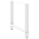 spisebordsben hvide 2 stk. 70x(72-73) cm stål