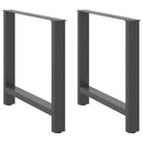 spisebordsben antracit 2 stk. 70 x (72-73) cm stål