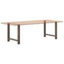 spisebordsben naturstål 2 stk. 70x(72-73) cm stål