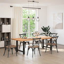 spisebordsben sort 2 stk. 80x(72-73) cm stål