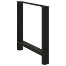 spisebordsben sort 2 stk. 80x(72-73) cm stål
