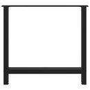 spisebordsben sort 2 stk. 80x(72-73) cm stål