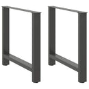 spisebordsben antracit 2 stk. 80x(72-73) cm stål