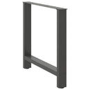 spisebordsben antracit 2 stk. 80x(72-73) cm stål