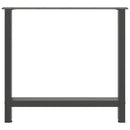 spisebordsben antracit 2 stk. 80x(72-73) cm stål