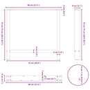 spisebordsben antracit 2 stk. 80x(72-73) cm stål