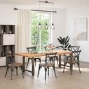 spisebordsben naturstål 2 stk. 80x(72-73) cm stål