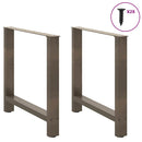 spisebordsben naturstål 2 stk. 80x(72-73) cm stål