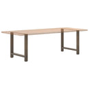spisebordsben naturstål 2 stk. 80x(72-73) cm stål