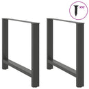 spisebordsben antracit 2 stk. 90 x (72-73) cm stål