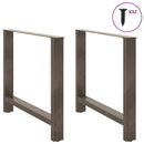 spisebordsben naturstål 2 stk. 90x(72-73) cm stål