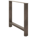 spisebordsben naturstål 2 stk. 90x(72-73) cm stål