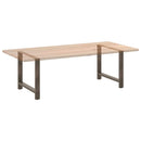 spisebordsben naturstål 2 stk. 90x(72-73) cm stål
