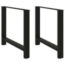 spisebordsben sort 2 stk. 100x(72-73) cm stål