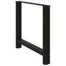 spisebordsben sort 2 stk. 100x(72-73) cm stål