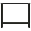 spisebordsben sort 2 stk. 100x(72-73) cm stål
