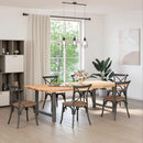 spisebordsben antracit 2 stk. 100x(72-73) cm stål
