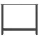spisebordsben antracit 2 stk. 100x(72-73) cm stål