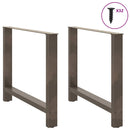 spisebordsben naturstål 2 stk. 100x(72-73) cm stål