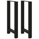 barbordsben sort 2 stk. 40x(90-91) cm stål