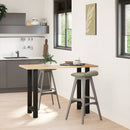 barbordsben sort 2 stk. 40x(90-91) cm stål