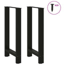 barbordsben sort 2 stk. 40x(90-91) cm stål