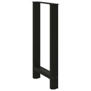 barbordsben sort 2 stk. 40x(90-91) cm stål