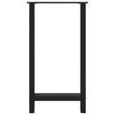 barbordsben sort 2 stk. 40x(90-91) cm stål