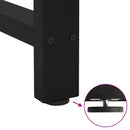 barbordsben sort 2 stk. 40x(90-91) cm stål