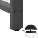barbordsben antracit 2 stk. 40x(90-91) cm stål