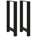 barbordsben sort 2 stk. 50x(90-91) cm stål
