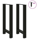 barbordsben sort 2 stk. 50x(90-91) cm stål