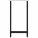 barbordsben sort 2 stk. 50x(90-91) cm stål