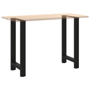 barbordsben sort 2 stk. 50x(90-91) cm stål