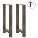 barbordsben naturstål 2 stk. 50x(90-91) cm stål
