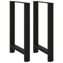 barbordsben sort 2 stk. 60x(90-91) cm stål